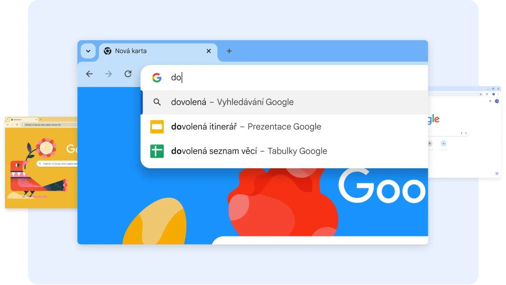 Vyhledávání výrazu „do“ zobrazuje dokumenty o dovolené, po následném klepnutí na zkratku do Tabulek se zobrazuje tabulka Dovolená seznam věcí.