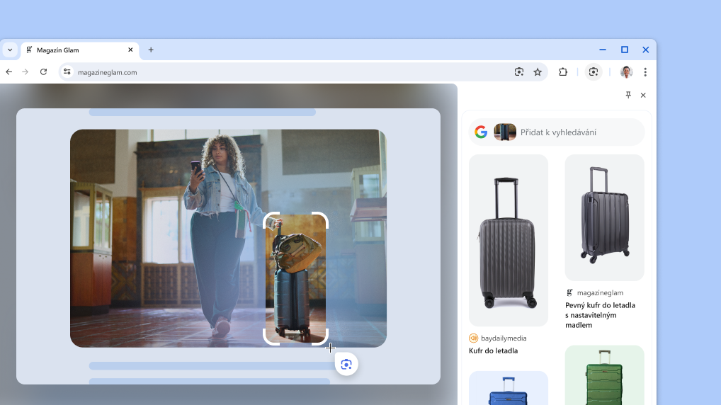 Google Lens na stránce produktu.